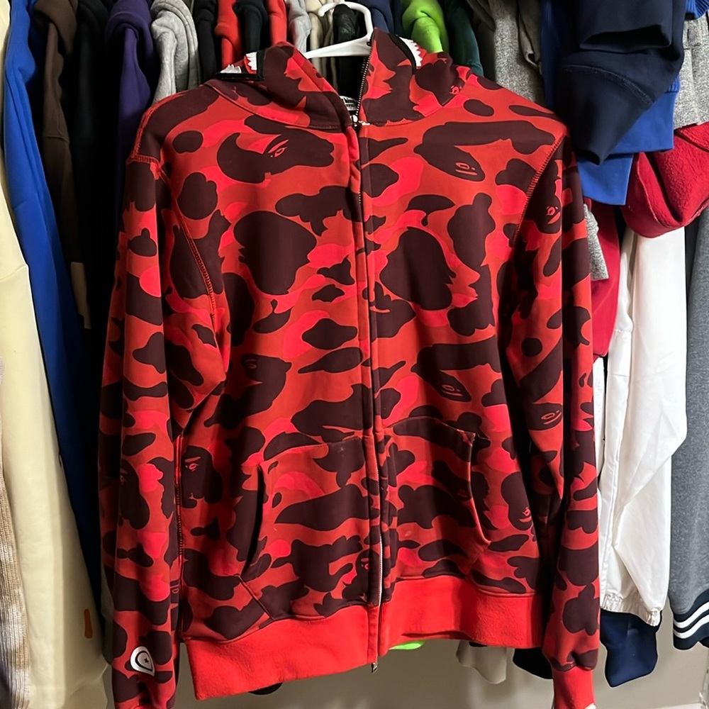 Bape Red Camo Hoodie